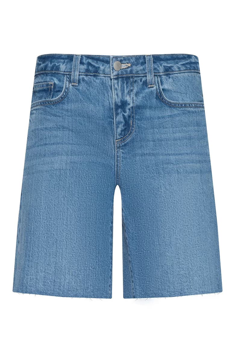 River Raw Hem Denim Bermuda Shorts, Alternate, color, SCOTTSDALE