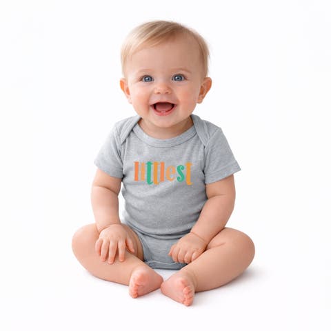 Littlest Colorful Infant Short Sleeve Graphic Bodysuit
