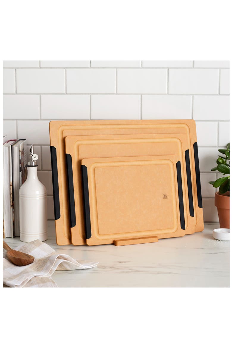 4-Piece Cutting Board Set, Alternate, color, BROWN
