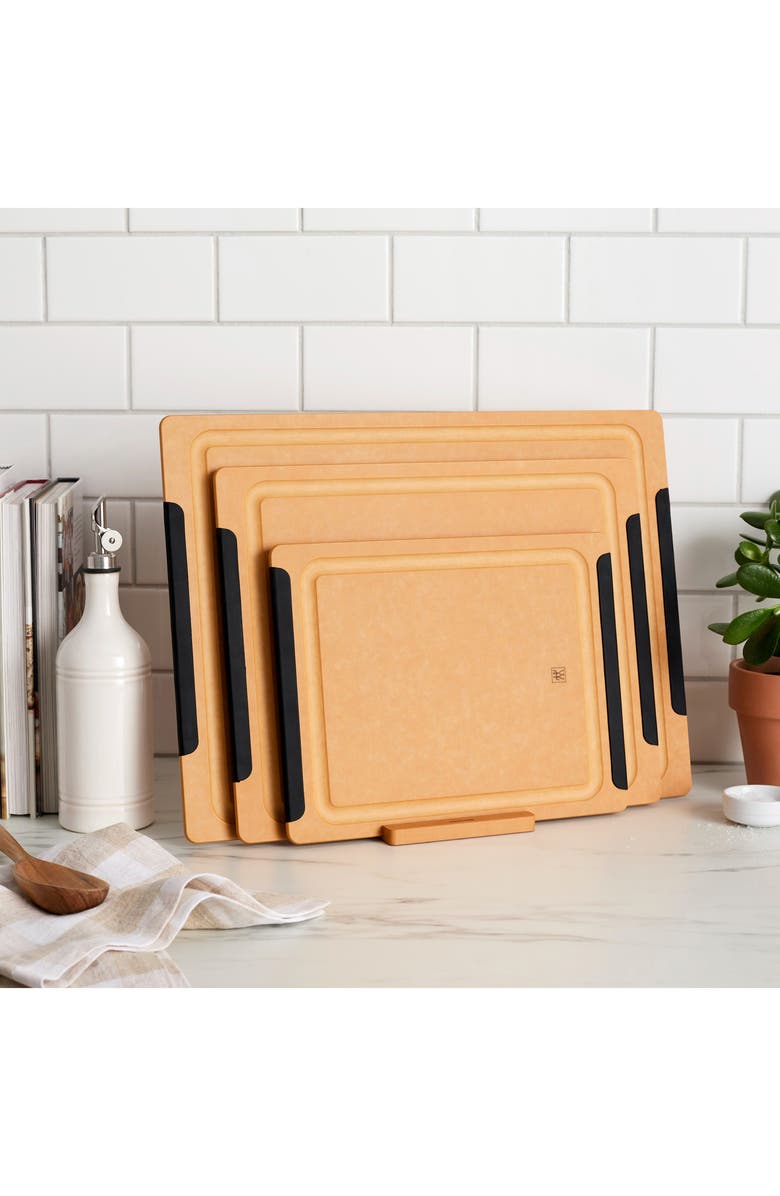 ZWILLING 4-Piece Cutting Board Set, Alternate, color, Brown