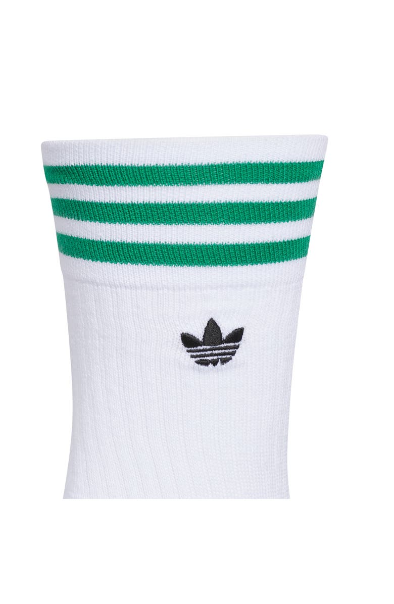 adidas Assorted 3-Pack Roller 3.0 Crew Socks, Alternate, color, White/ Bold Green/ Royal Blue