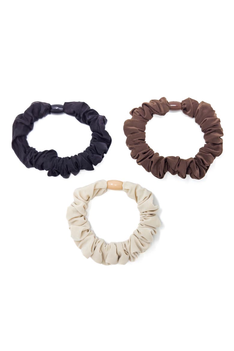 3pc Bead Core Elastic Scrunchie Set, Alternate, color, Deep Earth Tones