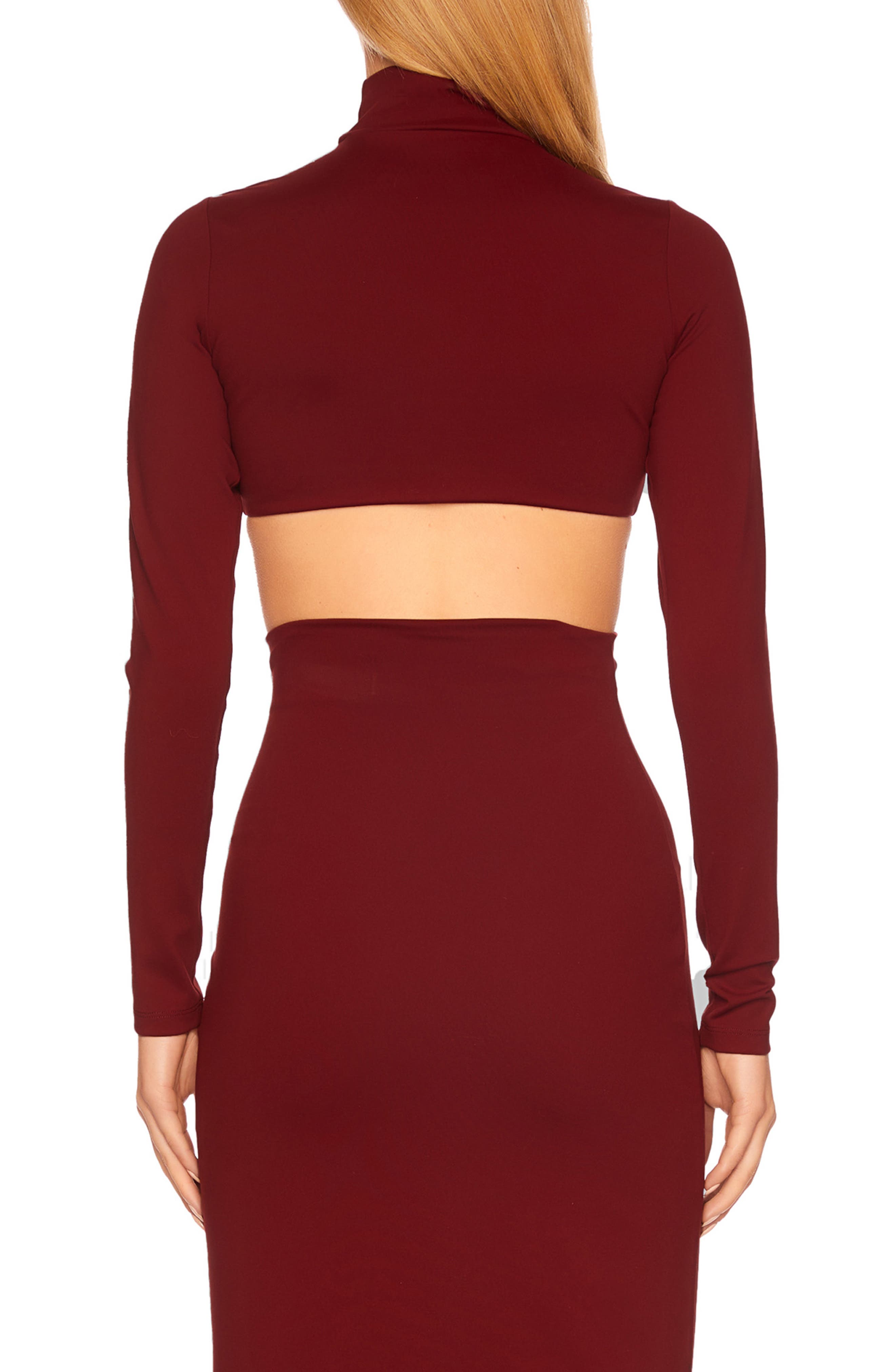 Underwire Mock Neck Crop Top - image 2