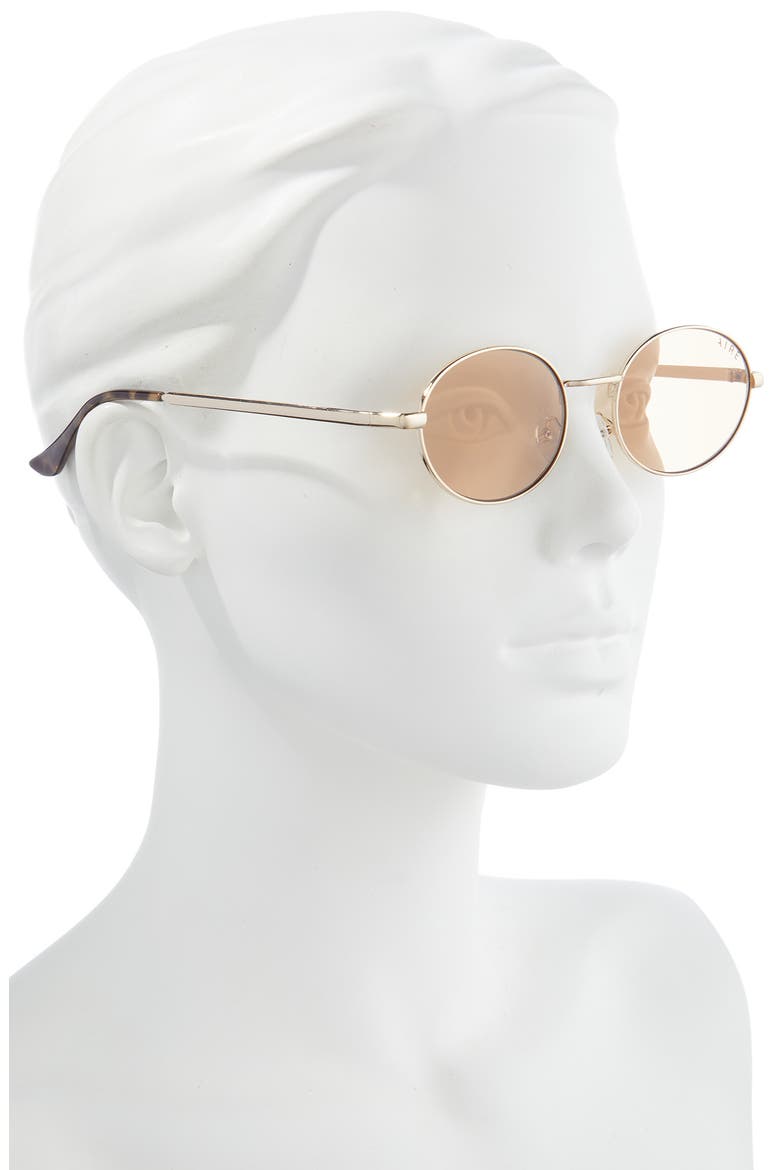 Velocity 52mm Oval Sunglasses, Alternate, color, GOLD / BARLEY TINT