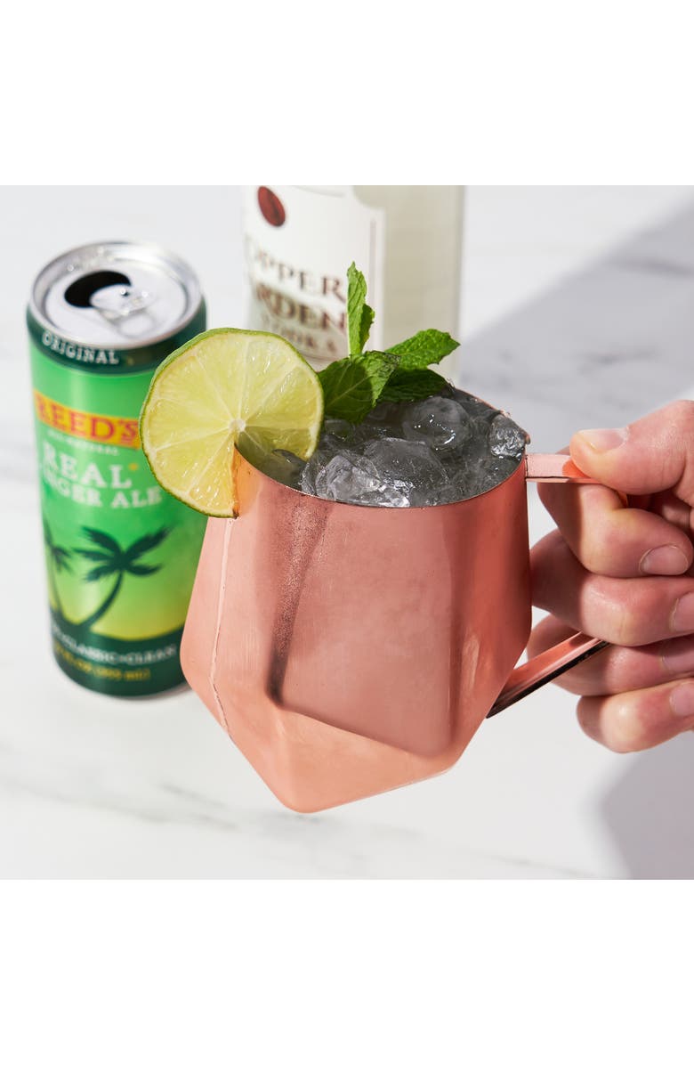 Viski Seneca Faceted Moscow Mule Mug in Copper, Alternate, color, Copper