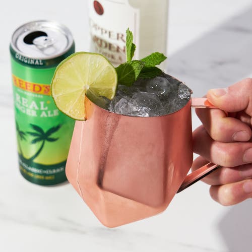 Viski Seneca Faceted Moscow Mule Mug In Copper