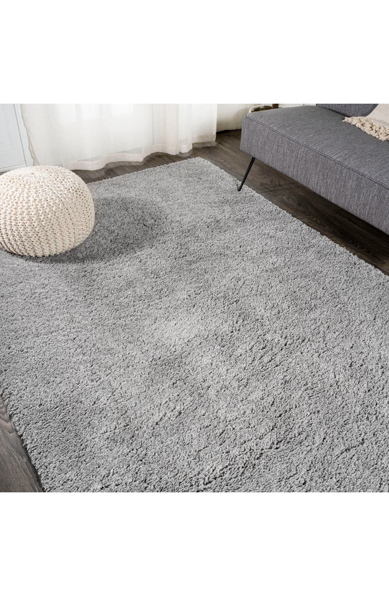 JONATHAN Y Groovy Solid Shag Area Rug, Alternate, color, Dove