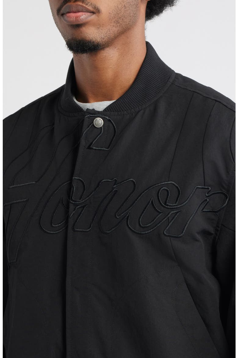 Logo Embroidery Bomber Jacket, Alternate, color, BLACK