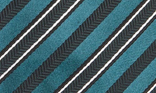 Zegna Ties Stripe Silk Blend Tie In Green