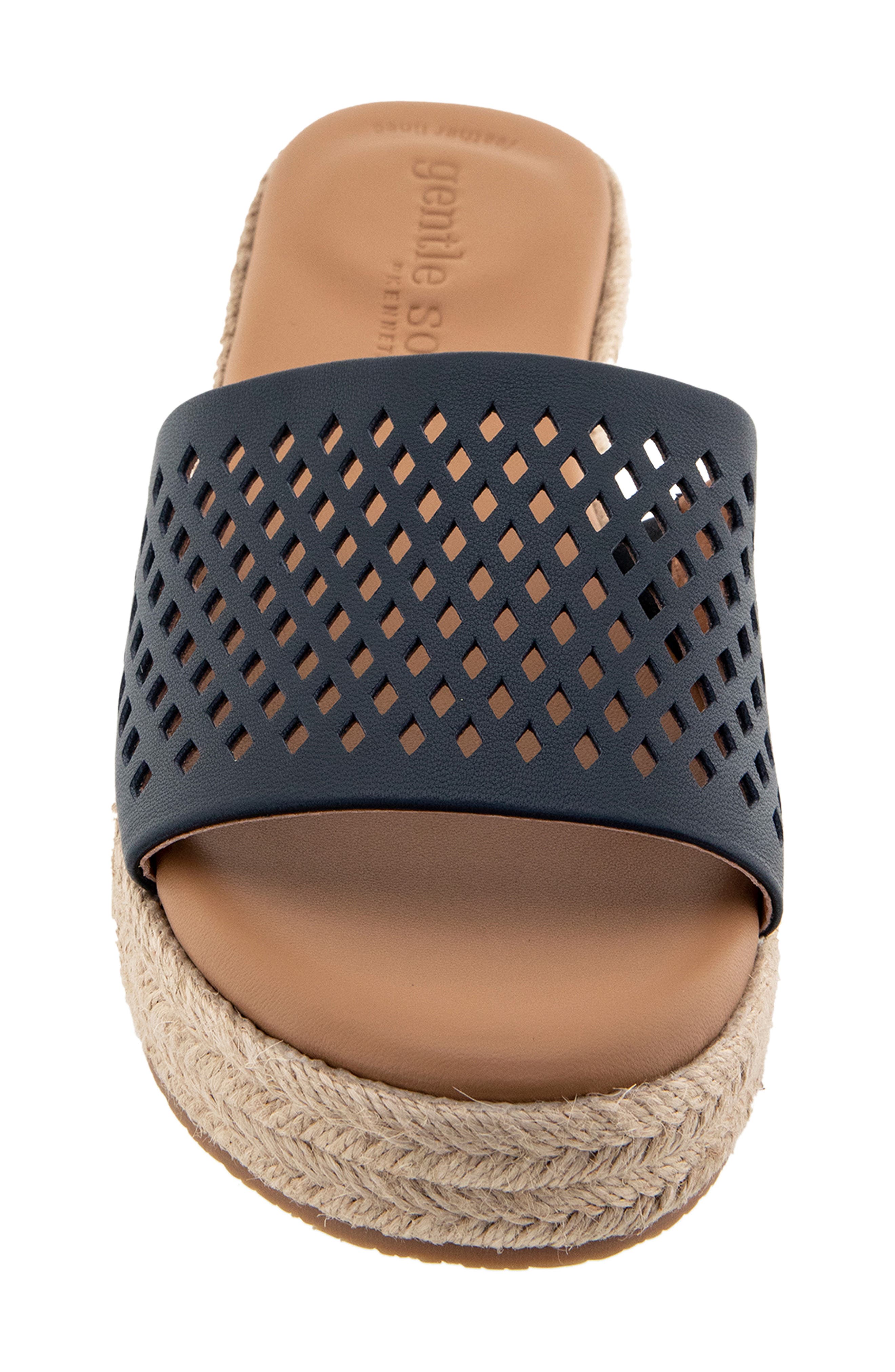 Gentle Souls Vandy Perforated Platform Slide Sandal, Alternate, color, 