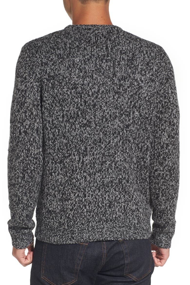 Marled Yarn Sweater, Alternate, color, GREY CHARCOAL MELANGE