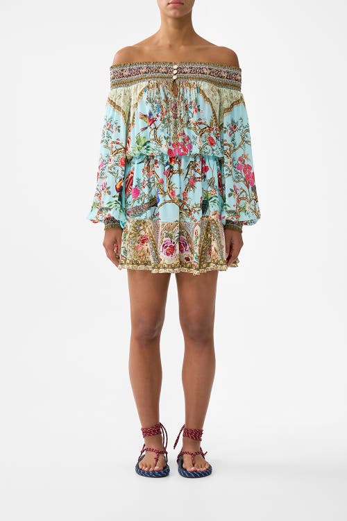 Camilla Sultans And Queens Off-the-shoulder Mini Dress In Multi