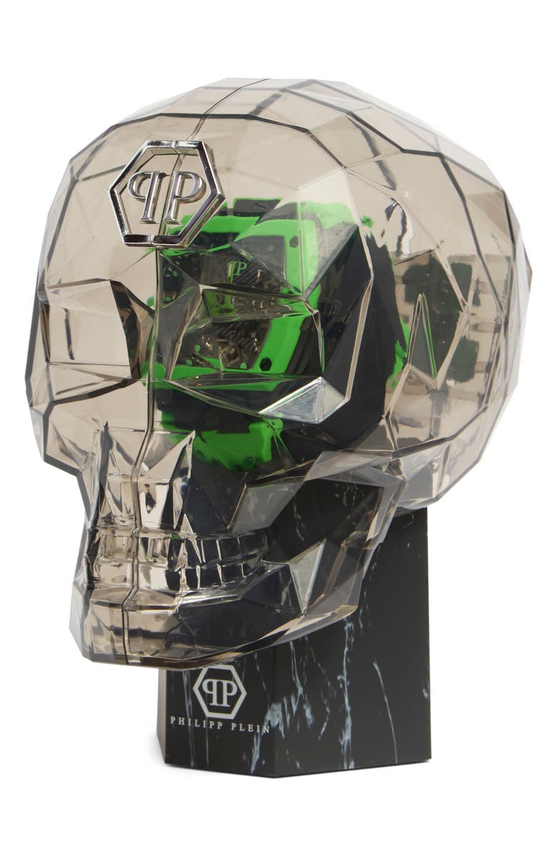 PHILIPP PLEIN The Skeleton Silicone Strap Watch, 44mm, Alternate, color, 