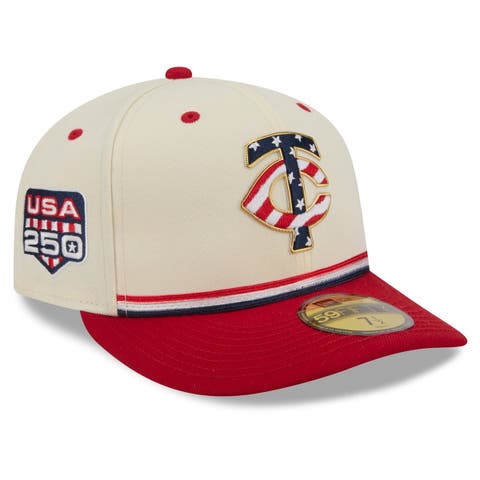 Men's New Era Cream/Red Minnesota Twins USA 250 Fourth of July 59FIFTY Fitted Hat