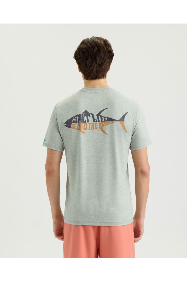 Beyond the Break SS  Space Dye Tee, Alternate, color, STEEL BLUE