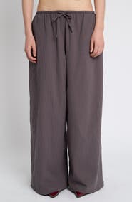 Muse Assembly Crinkled Wide Leg Trousers