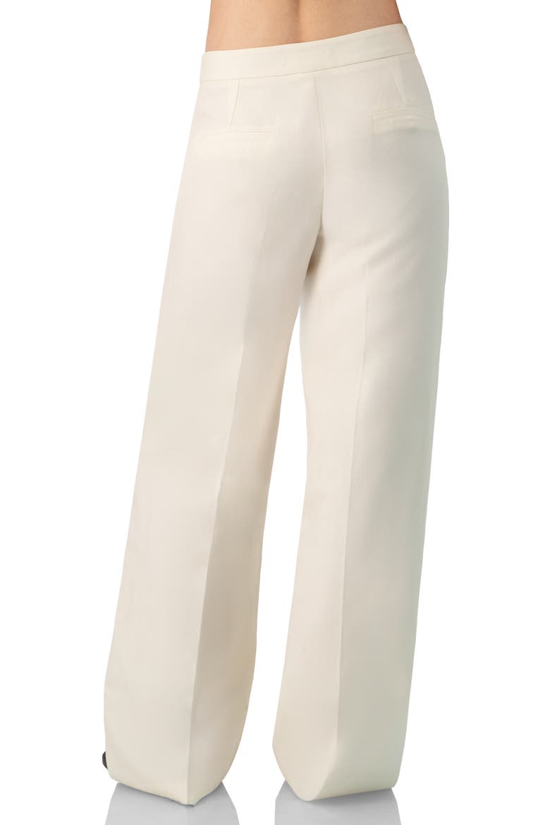 Linen Straight-Leg Pants, Alternate, color, Ivory