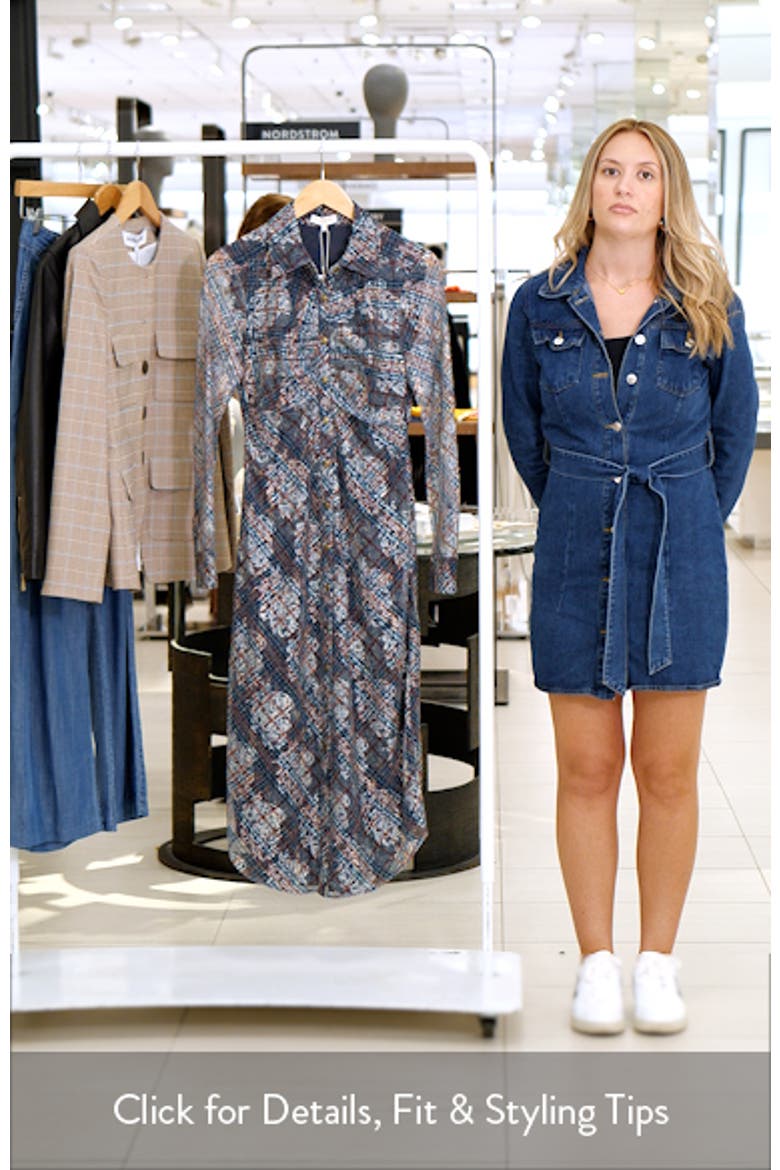Wyatt Ruched Long Sleeve Shirtdress video