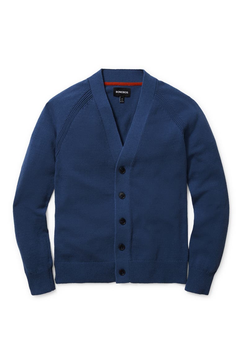 Cotton Cardigan, Alternate, color, INDIGO