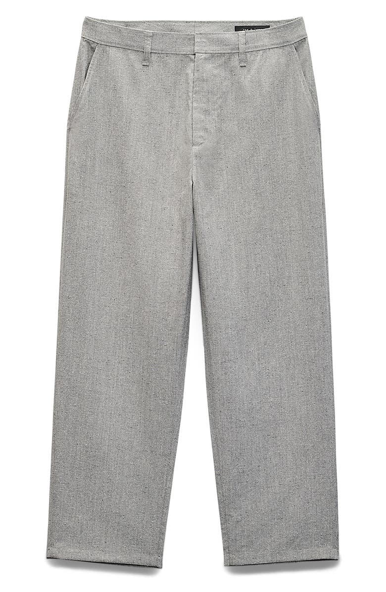 rag & bone Donegal Baggy Wool & Linen Blend Pants, Alternate, color, Grey