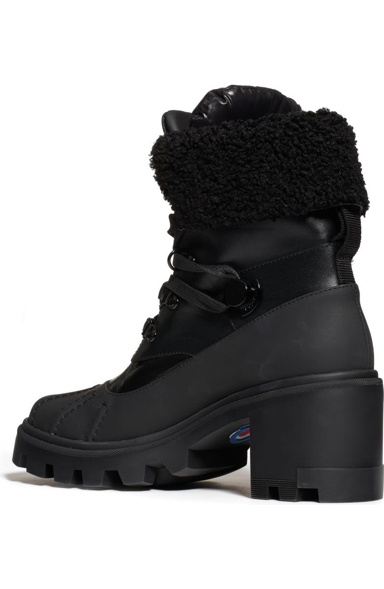 Moncler Corinne Faux Shearling Cuff Hiking Boot, Alternate, color,