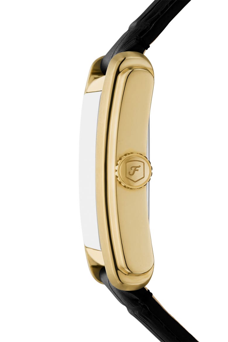 Carraway Leather Strap Watch, 30mm, Alternate, color, BLACK / GOLD