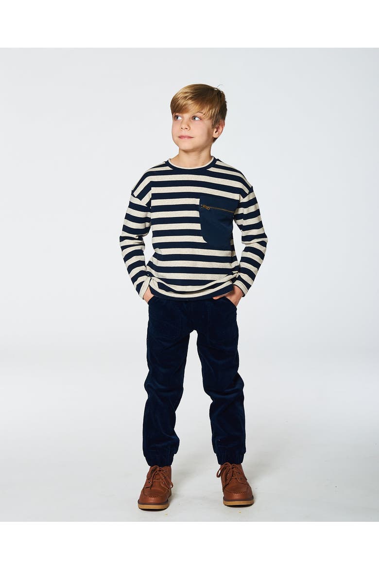 Little Boy's Stretch Corduroy Jogger Pants Navy, Alternate, color, Peacoat