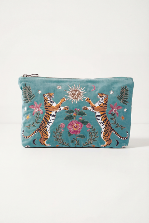 Celestial Tiger Velvet Everyday Pouch