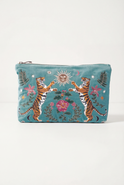 Elizabeth Scarlett Celestial Tiger Velvet Everyday Pouch