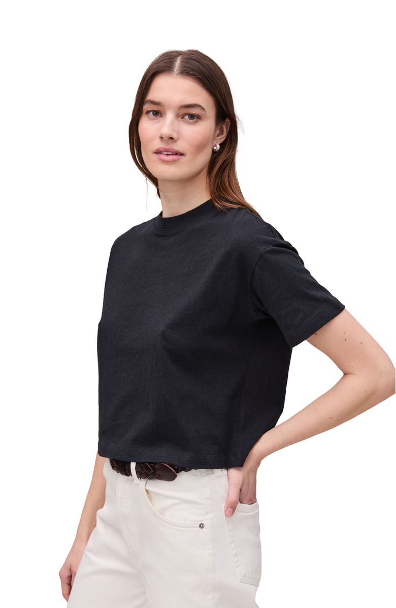 Richer Poorer Vintage Jersey Oversized Crop, Alternate, color, Black
