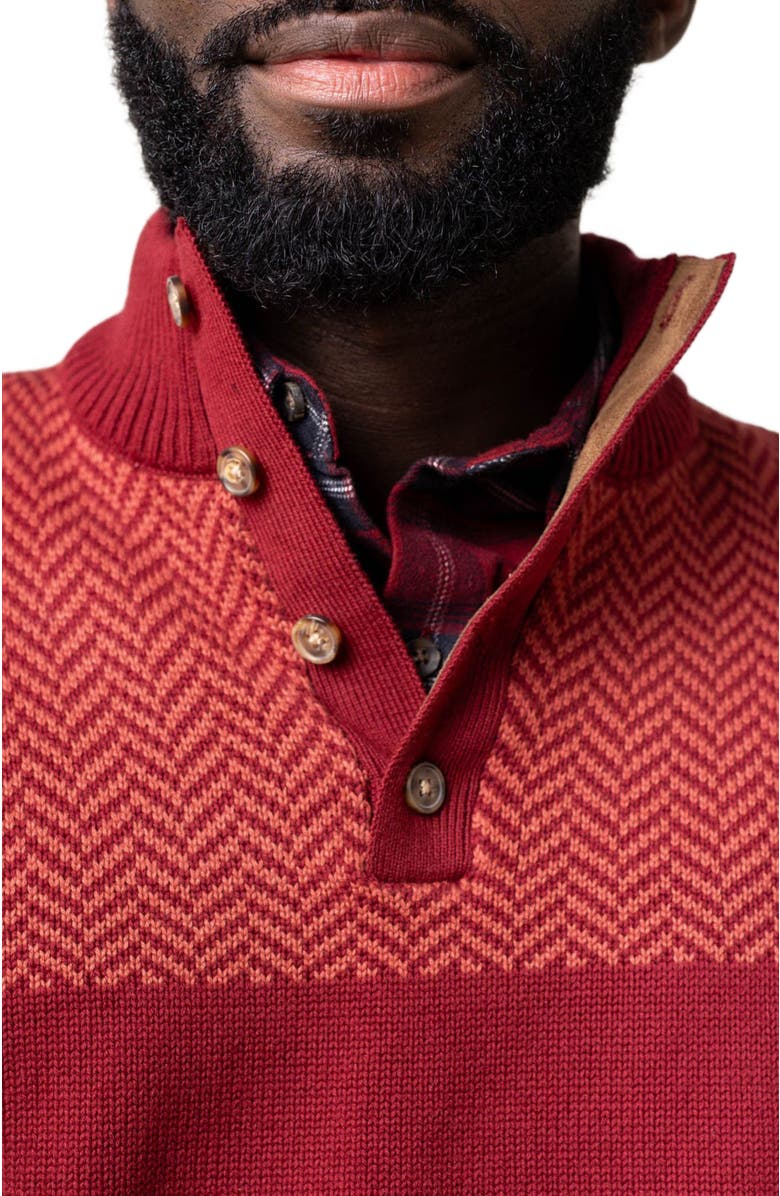 Hope & Henry Men's Organic Mock Neck Button Sweater, Alternate, color, 