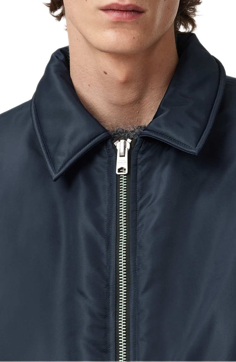AllSaints Fallon Nylon Bomber Jacket, Alternate, color, Moonlit Blue