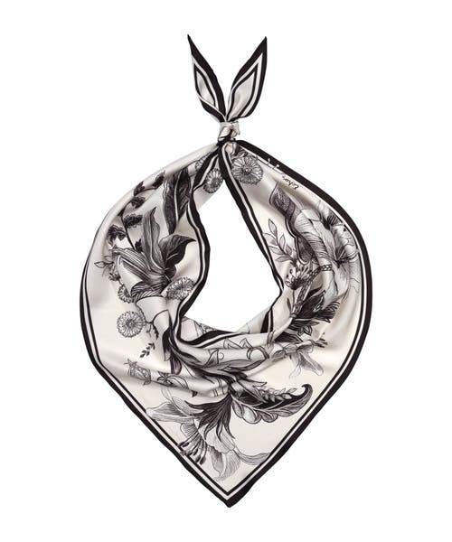 Echo Sunkissed Silk Triangle Scarf In Cream
