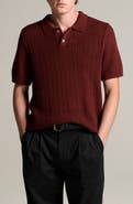 Vince Seed Stitch Polo Sweater