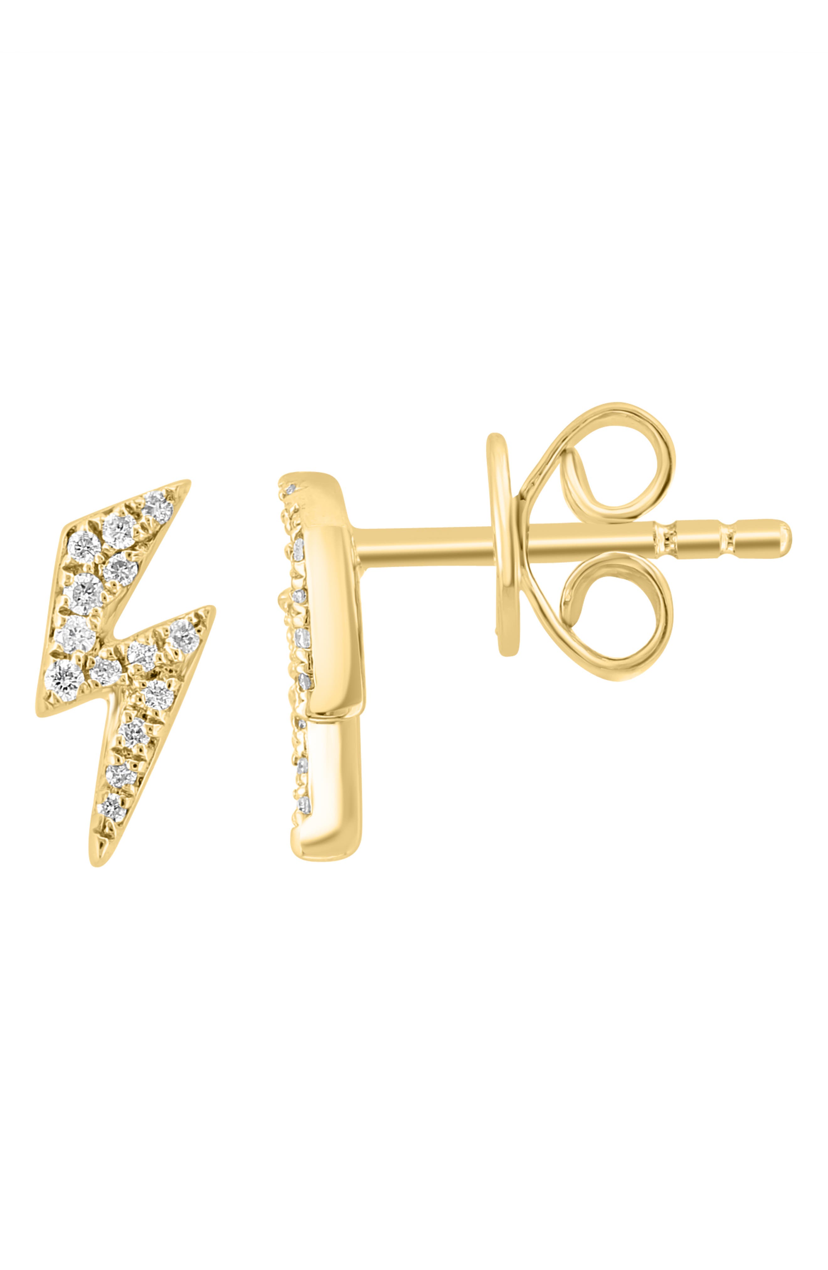 EFFY Pavé Diamond Lightning Bolt Stud Earrings