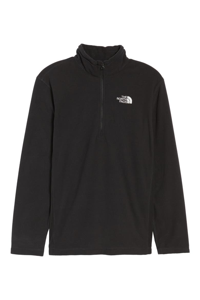 TKA 100 Glacier Quarter Zip Fleece Pullover, Main, color, TNF BLACK