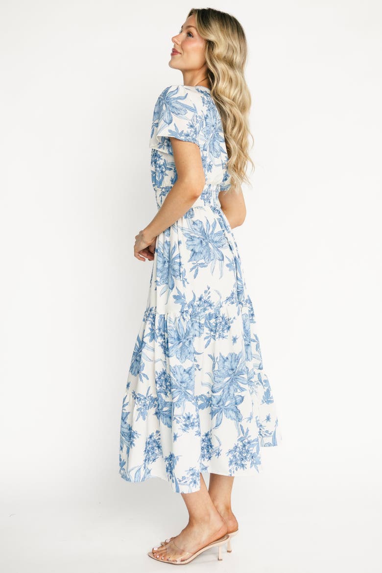 Holland Dress, Alternate, color, Off White + Blue