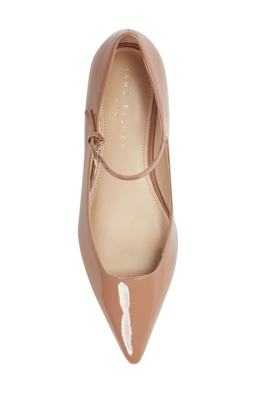 Marc Fisher Ltd Trella Mary Jane Pointed Toe Flat In Brown