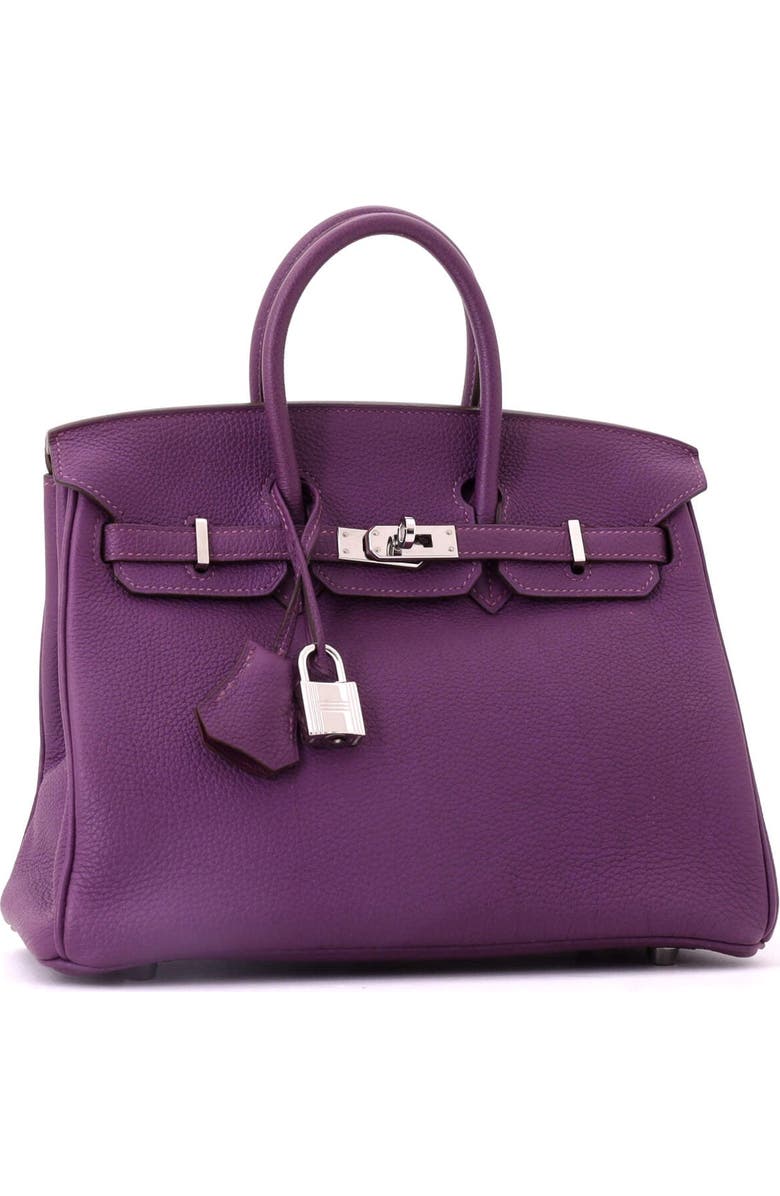 Pre-Owned Hermes Birkin Handbag Purple Togo with Palladium Hardware 25, Alternate, color, Anemone