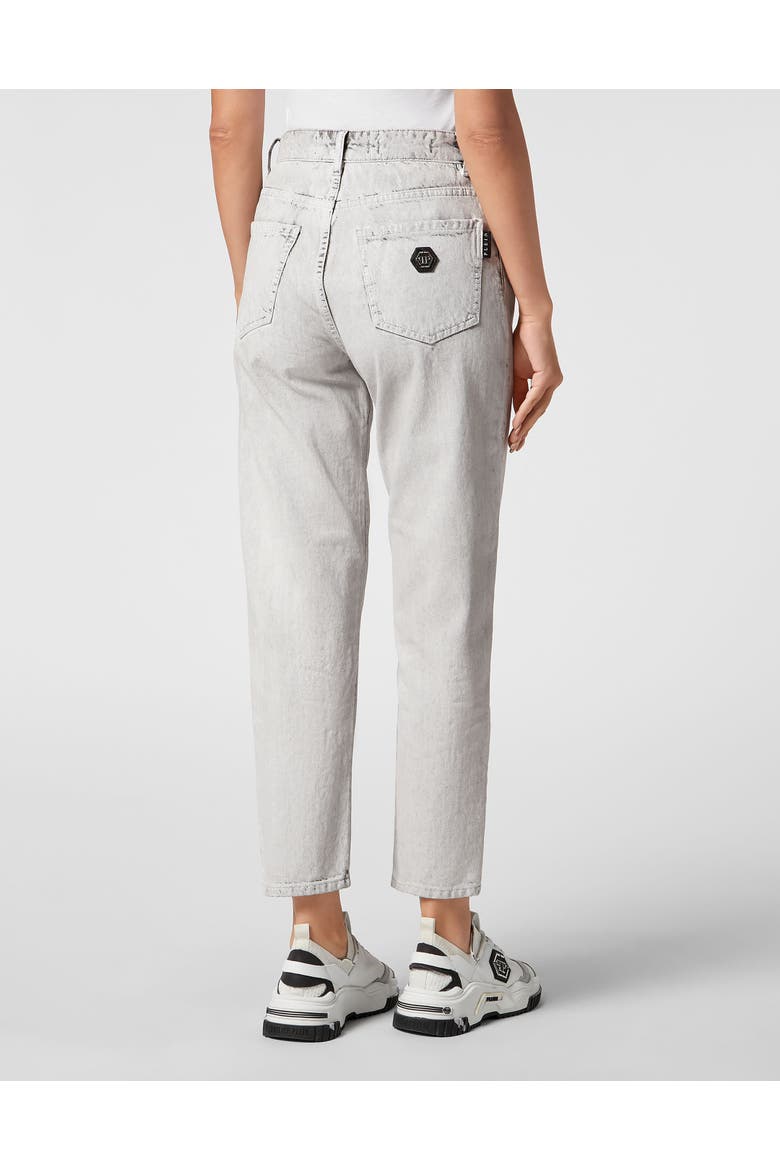 Denim Trousers Mom Fit Women, Alternate, color, IcePleasure