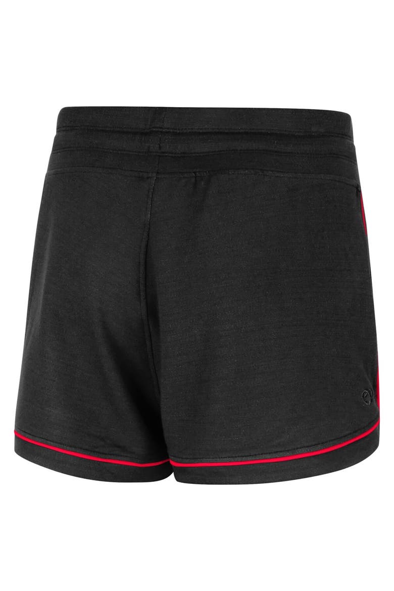 Women's Colosseum Black Nebraska Huskers Lil Sebastian Tri-Blend Shorts, Alternate, color, Black