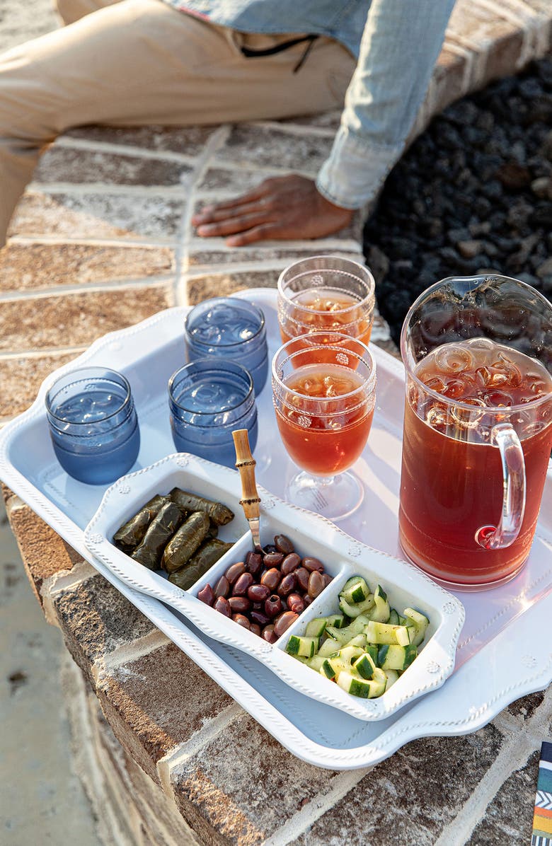 Juliska Berry and Thread Rectangular Melamine Serving Tray, Alternate, color, Whitewash