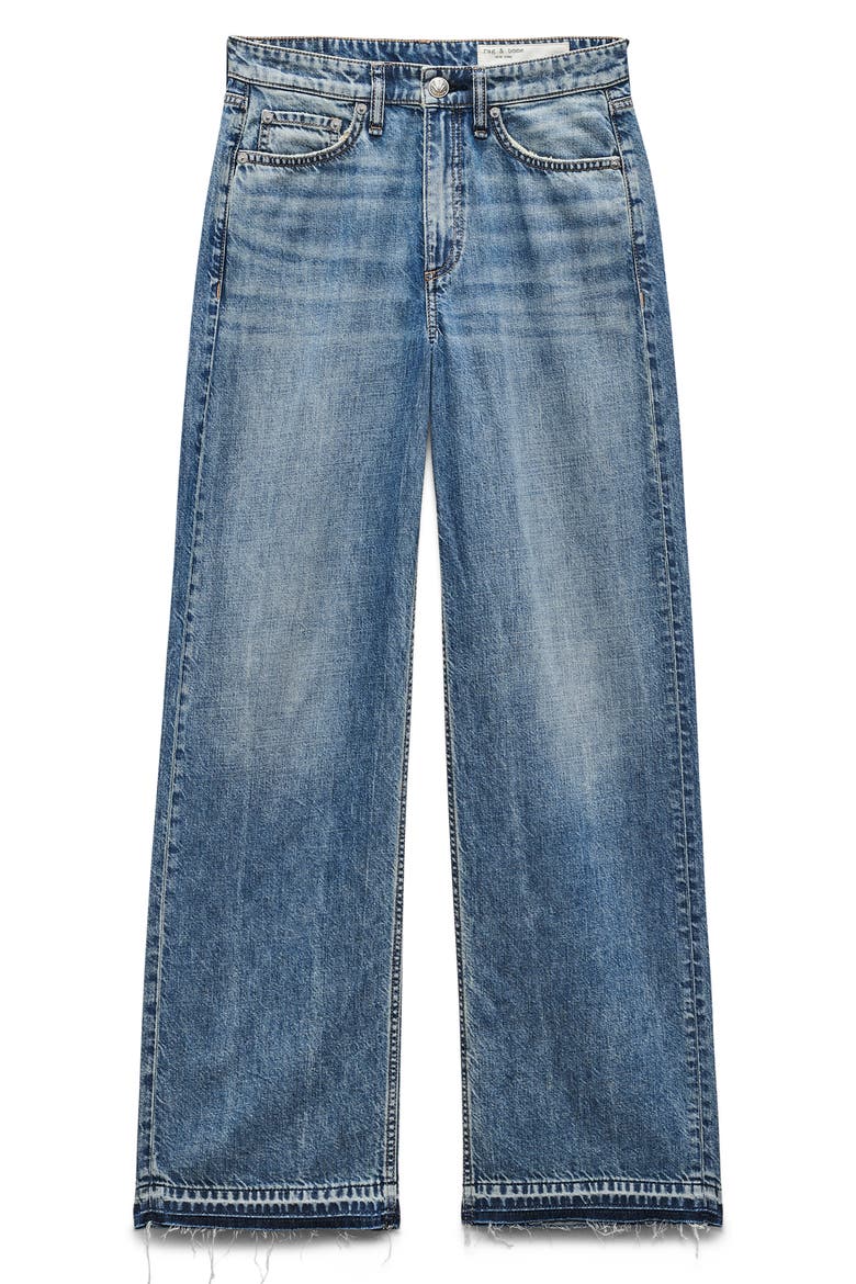 Featherweight Release Hem Mid Rise Wide Leg Jeans, Alternate, color, ORIAN