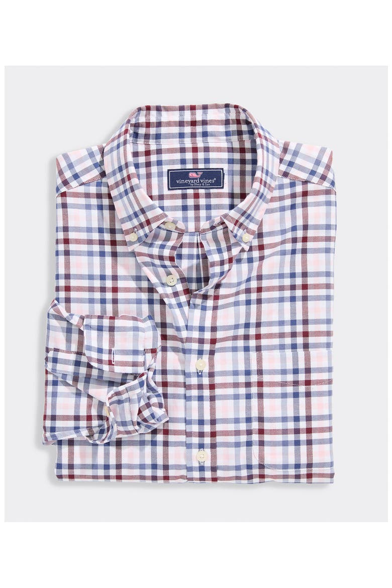 MonomoyTattersall Classic Fit Stretch Poplin Button-Down Shirt, Alternate, color, FLAMINGO