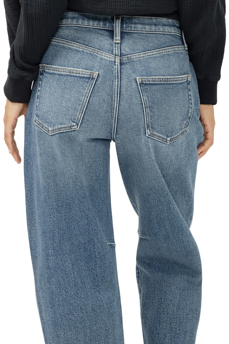 High Waist Barrel Leg Jeans, Alternate, color, LINDON