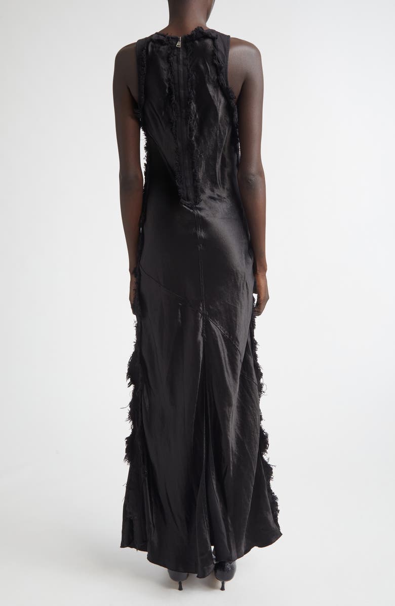 Haikure Toto Fringe Satin Dress, Alternate, color, Carbon