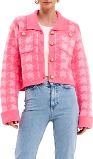 English Factory Houndstooth Cardigan