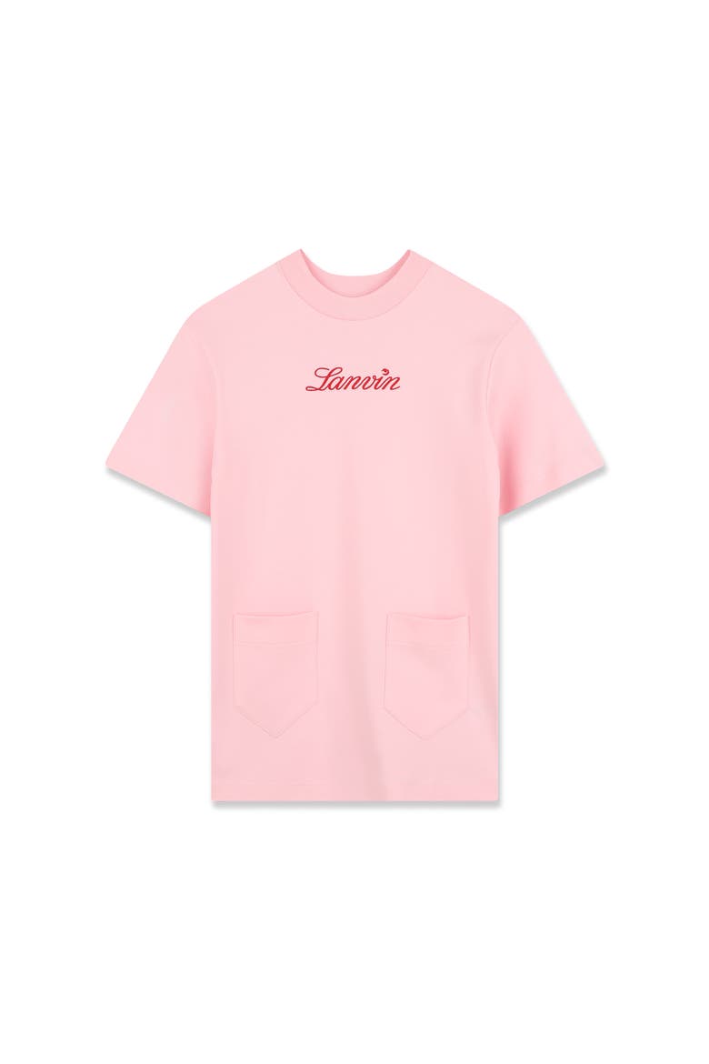 Kids Short Sleeve T-Shirt Dress In Cotton, Alternate, color, Pink
