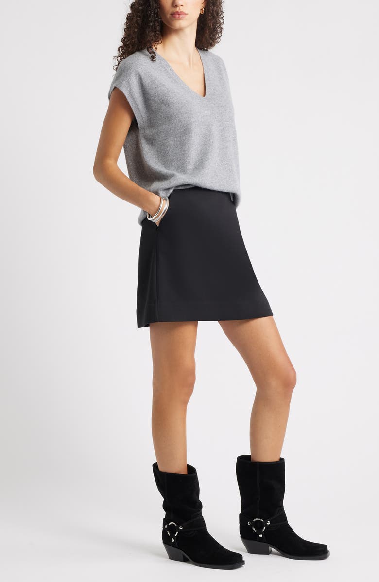 Nordstrom Motobella Moto Boot, Alternate, color, Black Suede