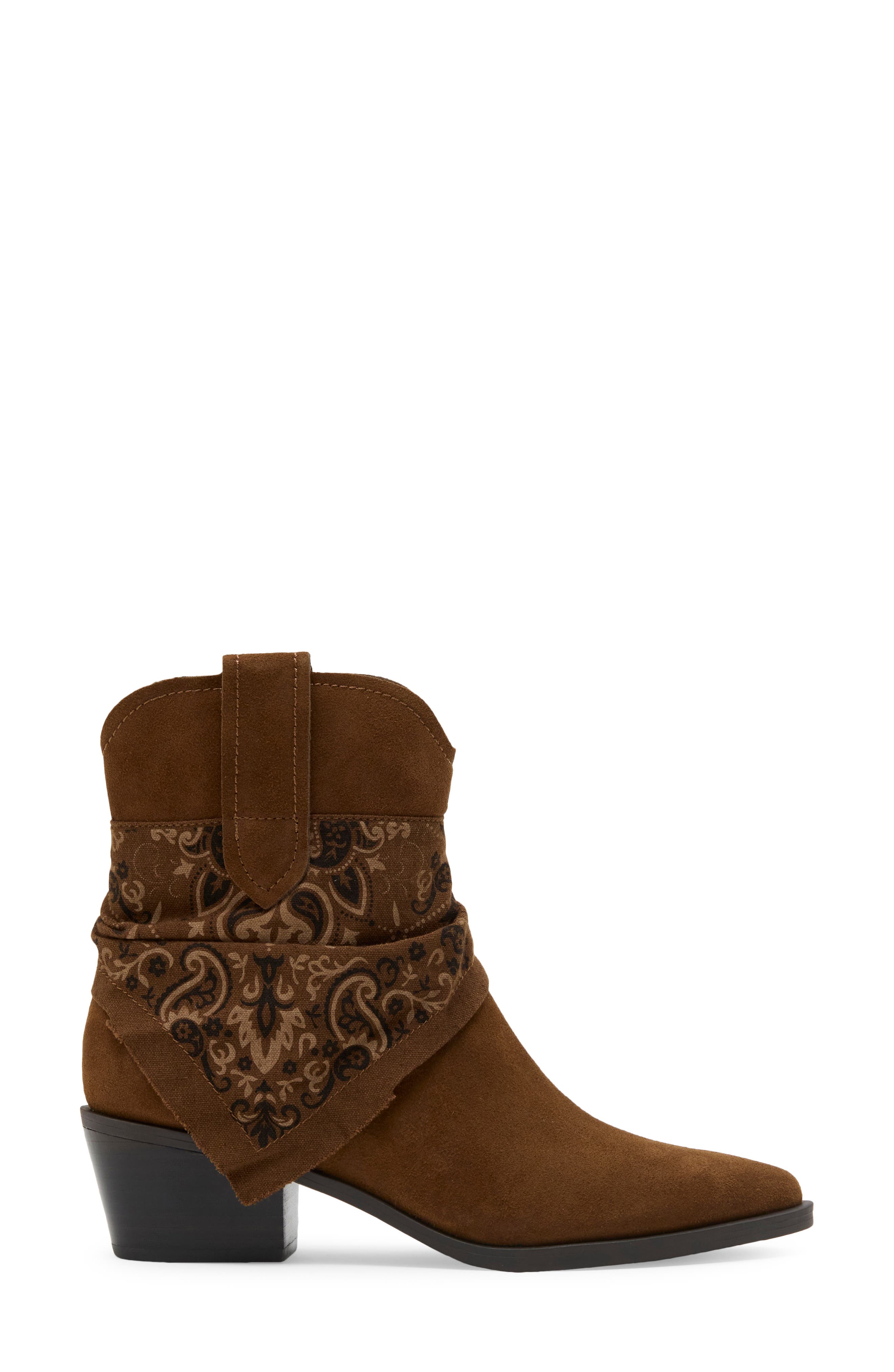 Mahari Leather Bootie, Alternate, color, COCOA SUEDE